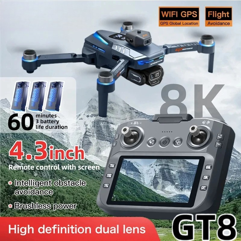 Drone Multispectral - Drone Original GT8 8K Profissional com