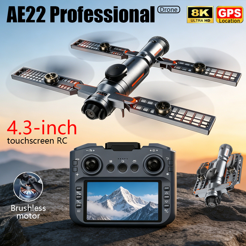 Drone Multispectral - Drone Dobrável AE22 PRO MAX Atualizado,