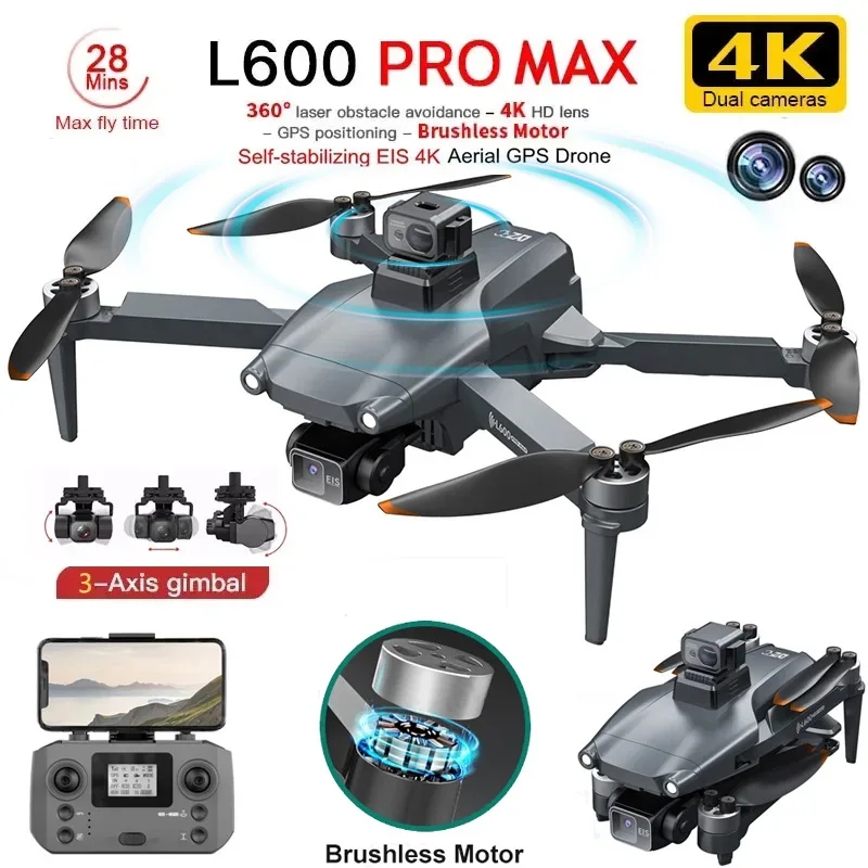 Drone Multispectral - L600 pro max gps drone profissional